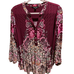 320. WOMENS ROZ & ALI 2X DETAIL TOP